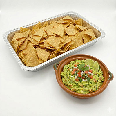 Guacamole and chips Platter for 15
