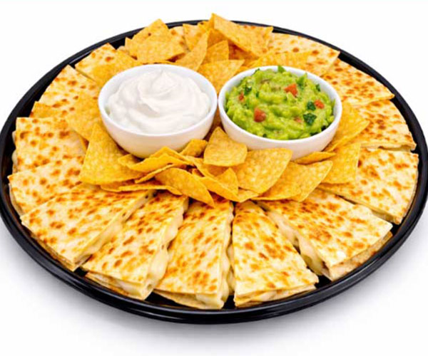 10 Person Drop Off Cheese Flour Quesadilla Platter